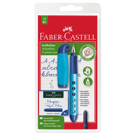 Faber-Castell, Pióro wieczne dla praworęcznych, Scribolino, mix kolorów Faber-Castell