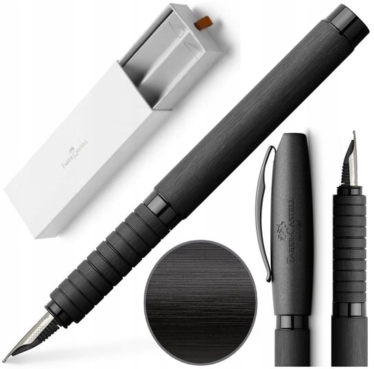 FABER-CASTELL Pióro wieczne eleganckie ETUI Essentio Black stalówka EF Faber-Castell