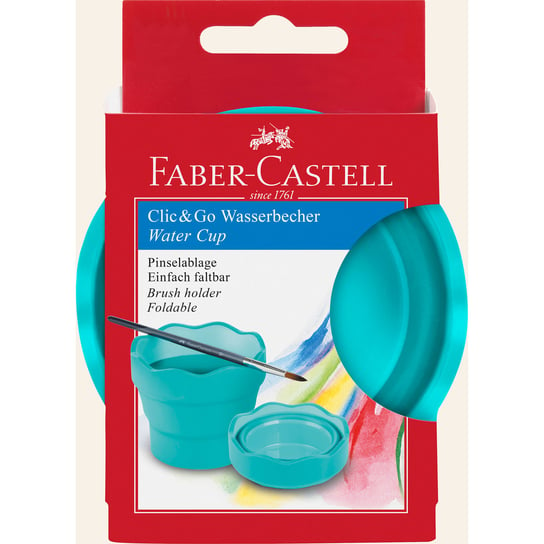 Faber-Castell, Pojemnik na wodę, Clic&go, turkusowy Faber-Castell