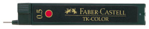 Faber-Castell, Wkład Grafitowy, 9085/R, 0,5mm, Czerwony Faber-Castell