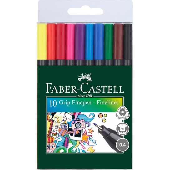 Faber-Castell, zestaw cienkopisów, 10 kolorów Faber-Castell
