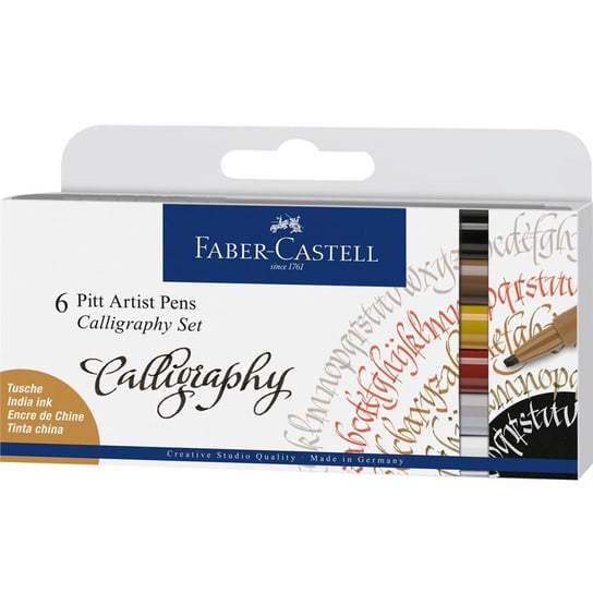 Faber-Castell, zestaw do kaligrafii pitt artist pen, 6 szt. Inna marka