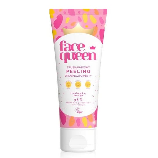 Face Queen, Peeling drobnoziarnisty truskawkowy, 75 ml Face Queen