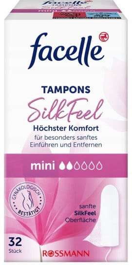 FACELLE Silk Feel Tampony higieniczne, MINI 32 szt. wegańskie Facelle