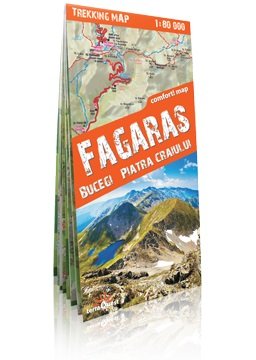 Fagaras, Bucegi, Piatra Craiului. Trekking map 1:80 000 Opracowanie zbiorowe
