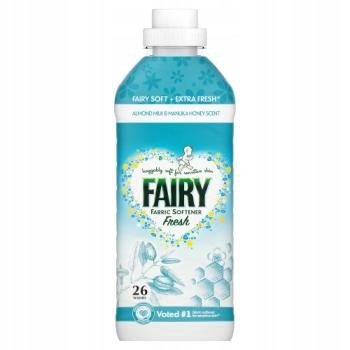 FAIRY FRESH PŁYN DO PŁUKANIA MLEKO MIGDAŁOWE i MIÓD MANUKA 26 PRAŃ 0,85L UK Fairy