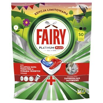 Fairy Platinum Plus All in One Kapsułki do zmywarki cytrynowe Edycja limitowana 50 szt. 776 g Inny producent