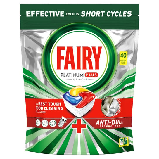 Fairy Platinum Plus Cytryna Tabletki do zmywarki All In One, 40 tabletek Fairy