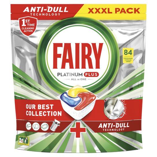 Fairy Platinum Plus Cytryna Tabletki do zmywarki All In One, 84 tabletek Fairy