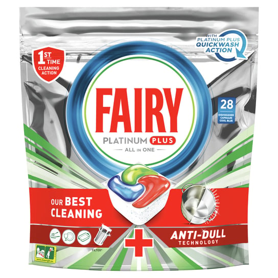 Fairy Platinum Plus Green Kapsułki do zmywarki, 28 kapsułek Fairy