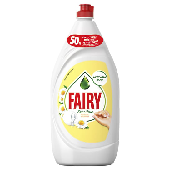 Fairy, Sensitive, Chamomile & Vit E, płyn do mycia naczyń, 1.35 l Fairy