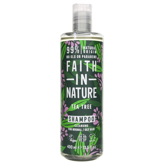 Faith in Nature, Szampon do włosów z olejkiem z drzewa herbacianego, 400 ml Faith in nature