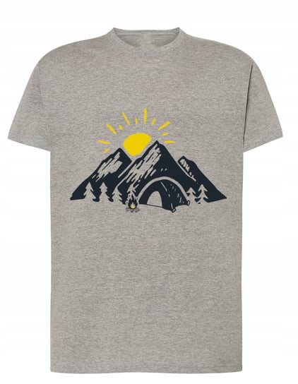 Fajny T-Shirt koszulka nadruk góry słońce r.XS Inna marka