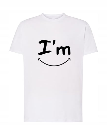 Fajny T-Shirt nadruk I'm happy smile Rozm.S Inna marka