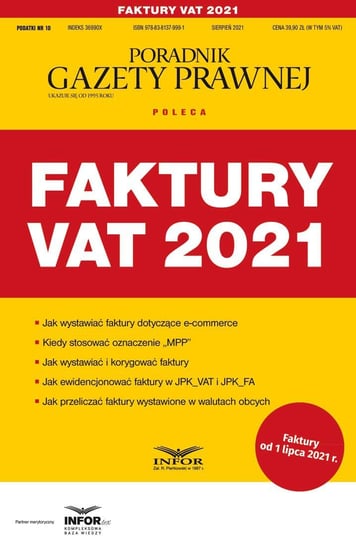 Faktury VAT 2021 Opracowanie zbiorowe