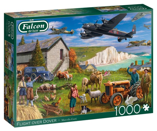 Falcon, puzzle, Lot nad Dover / Anglia, 1000 el. Falcon