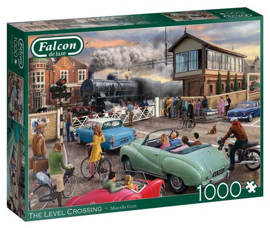 Falcon, puzzle, Przejazd kolejowy, 1000 el. Falcon