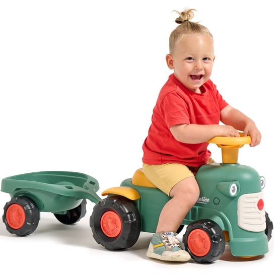Falk Traktorek Baby Maurice Zielony Vintage Z Przyczepką Od 1 Roku Inna marka