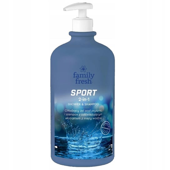 Family Fresh Sport 2in1 Shower & Shampoo chłodzący Żel pod prysznic 1000ml Family Fresh