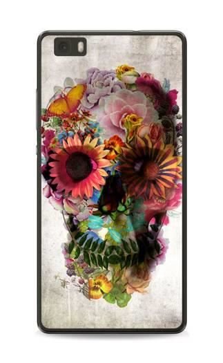 Fancy Huawei P8 Lite Czaszka Kwiaty Bestphone