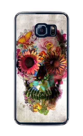 Fancy Samsung Galaxy S6 Edge Czaszka Kwiaty Bestphone