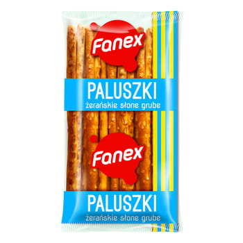 Fanex Paluszki Żerańskie Słone Grube 100 g Fanex