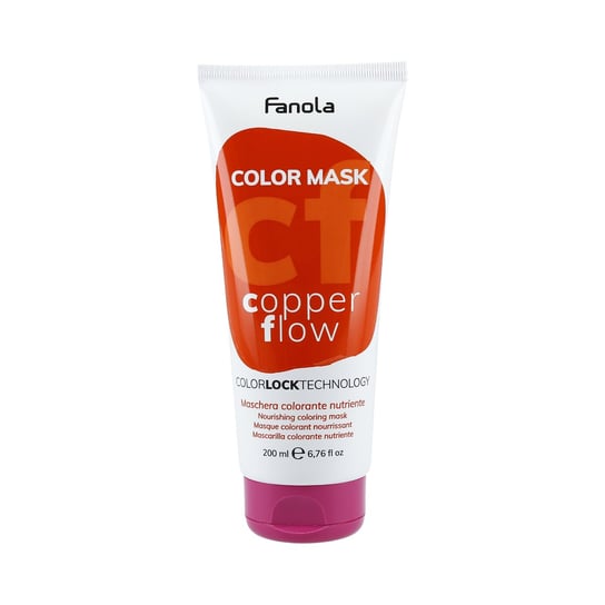 FANOLA, COLOR, Maska koloryzująca do włosów Copper Flow, 200  ml Fanola