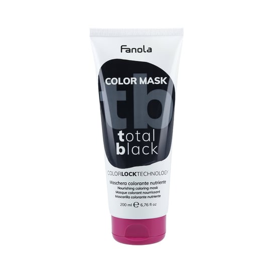 FANOLA, COLOR, Maska koloryzująca do włosów Total Black, 200  ml Fanola
