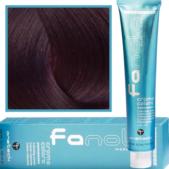 Fanola, Crema Colore, farba do włosów 5,22 Intensywny Jasny Brąz Fioletowy, 100 ml Fanola