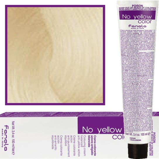 Fanola No Yellow, farba do włosów S.1202 Anty-żółty Super Rozjaśniacz Fanola