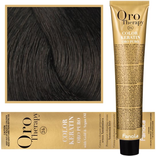 Fanola, Oro Therapy, Color Keratin Oro Puro, 3,0, farba do włosów, 100 ml Fanola