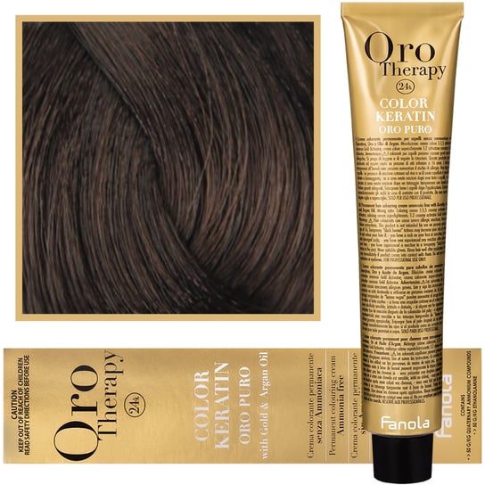 Fanola, Oro Therapy, Color Keratin Oro Puro, 4,0, farba do włosów, 100 ml Fanola