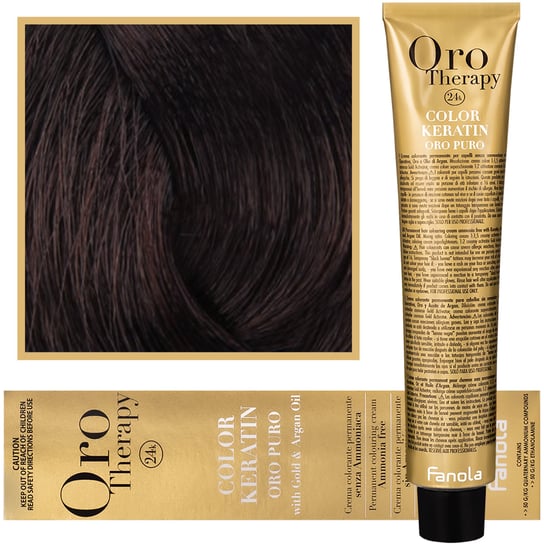 Fanola, Oro Therapy, Color Keratin Oro Puro, 4,14, farba do włosów, 100 ml Fanola