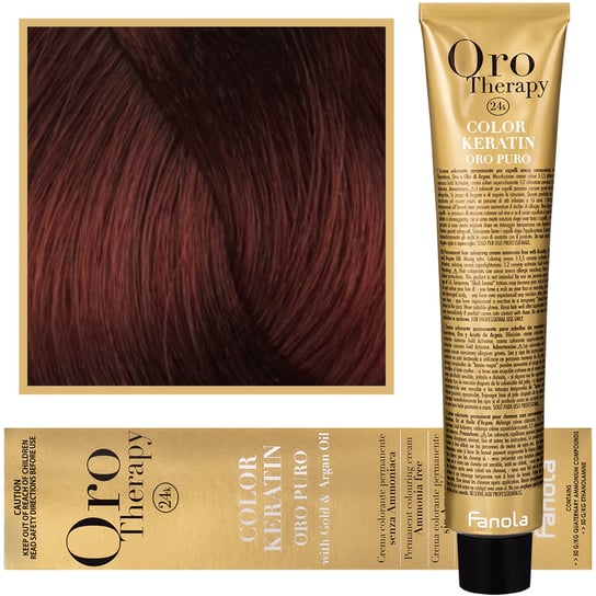 Fanola, Oro Therapy, Color Keratin Oro Puro, 6,46 farba do włosów, 100 ml Fanola