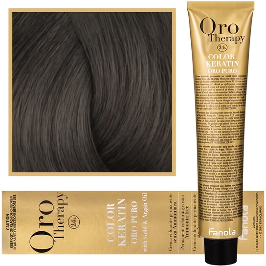 Fanola, Oro Therapy, Color Keratin Oro Puro, 7,1 farba do włosów, 100 ml Fanola