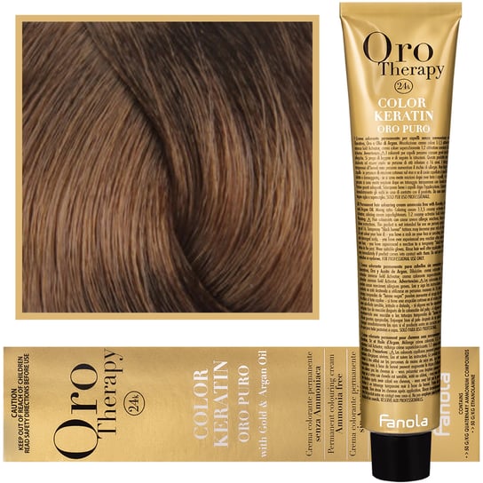 Fanola, Oro Therapy, Color Keratin Oro Puro, 7,14 farba do włosów, 100 ml Fanola