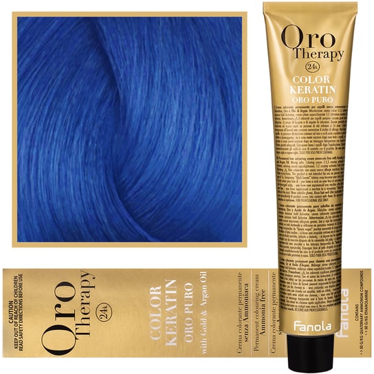 Fanola, Oro Therapy, Color Keratin Oro Puro, Blue, farba do włosów, 100 ml Fanola