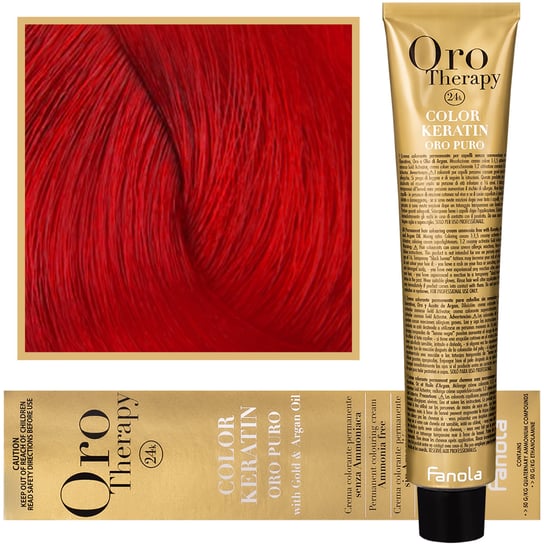 Fanola, Oro Therapy, Color Keratin Oro Puro, Red, farba do włosów, 100 ml Fanola