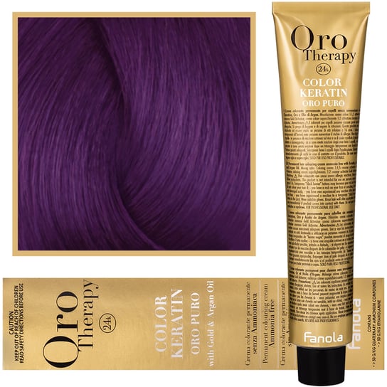 Fanola, Oro Therapy, Color Keratin Oro Puro, Violet, farba do włosów, 100 ml Fanola