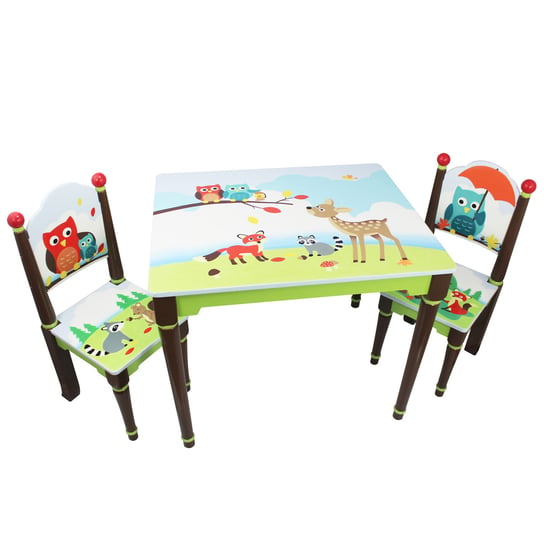Fantasy Fields Dziecięcy zestaw drewnianych stołów i krzeseł TD-11740A1 Teamson