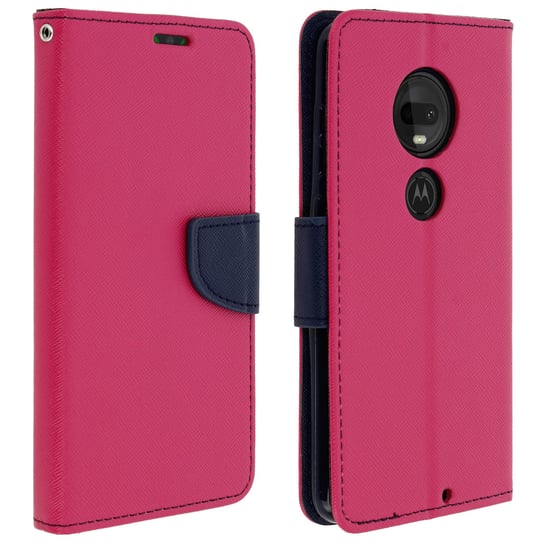 Fantazyjne etui, etui-portfel z podstawką do Motoroli Moto G7 / G7 Plus Fuchsia Avizar