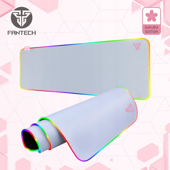 FANTECH podświetlana podkładka RGB LED RÓŻOWA XXL Fantech