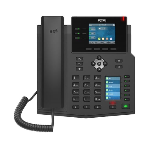 Fanvil X4U Telefon VoIP IPV6, HD Audio, RJ45 1000Mb/s PoE, podwójny wyświetlacz LCD FANVIL