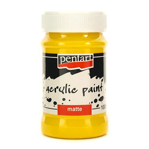 Farba akrylowa 100 ml - żółta Pentart
