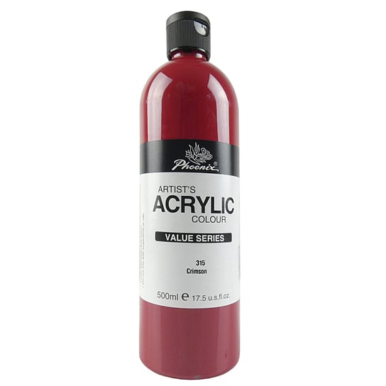 Farba akrylowa, 315 - Crimson, 500 ml PHOENIX