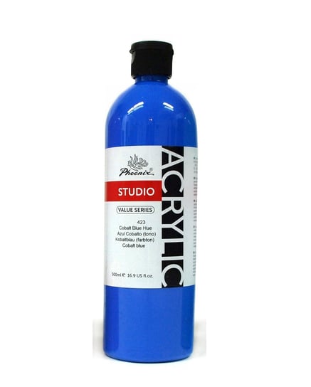 Farba akrylowa, 423 - Cobalt Blue Hue, 500 ml PHOENIX