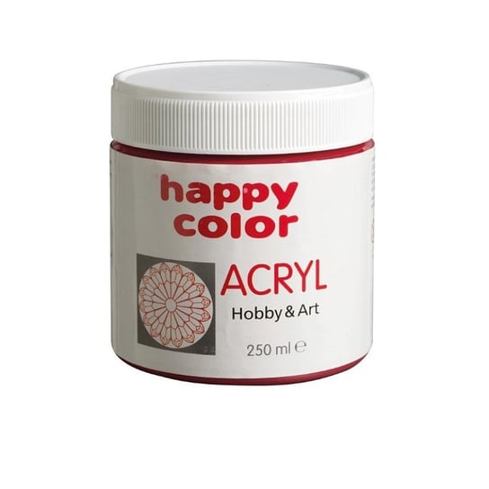Farba akrylowa, ciemnoczerwona, 250 ml Happy Color