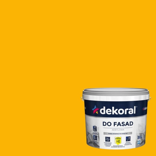 Farba Akrylowa Do Fasad Polinit Żółty 1L Dekoral dekoral