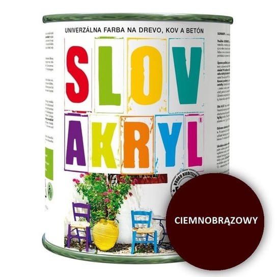 Farba Akrylowa Drewno/Metal/Beton Ciemnobrązowy; 0,75 L No Brand