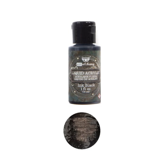 Farba akrylowa Finnabair Art Alchemy - Liquid Acrylic - INK BLACK 30ml Prima Marketing